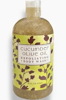 Cucumber Olive Scented Exfoliating Body Wash 16 oz