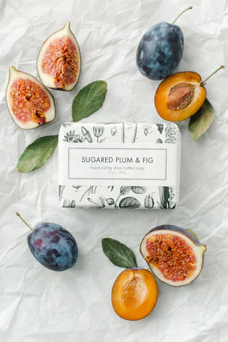 Sugared Plum & Fig Scented 6 oz Shea Butter Bar Soap