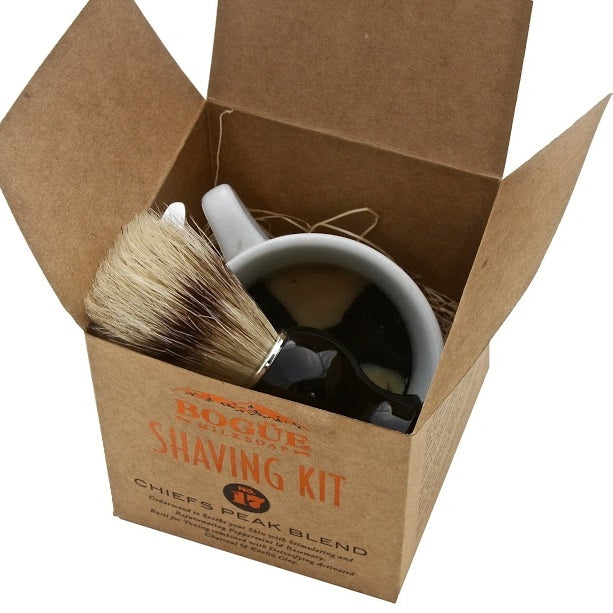 No 17 Chiefs Peak Blend Shave Soap Kit Open Box