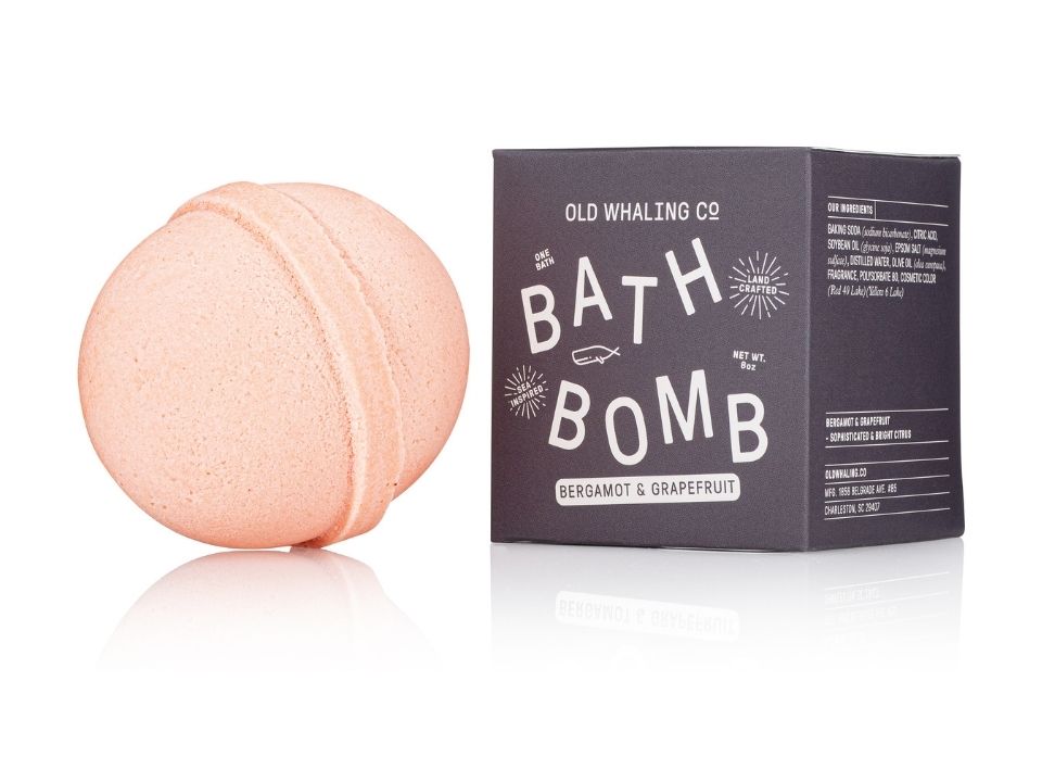 Bergamont & Grapefruit Bath Bomb By Old Whaling Company