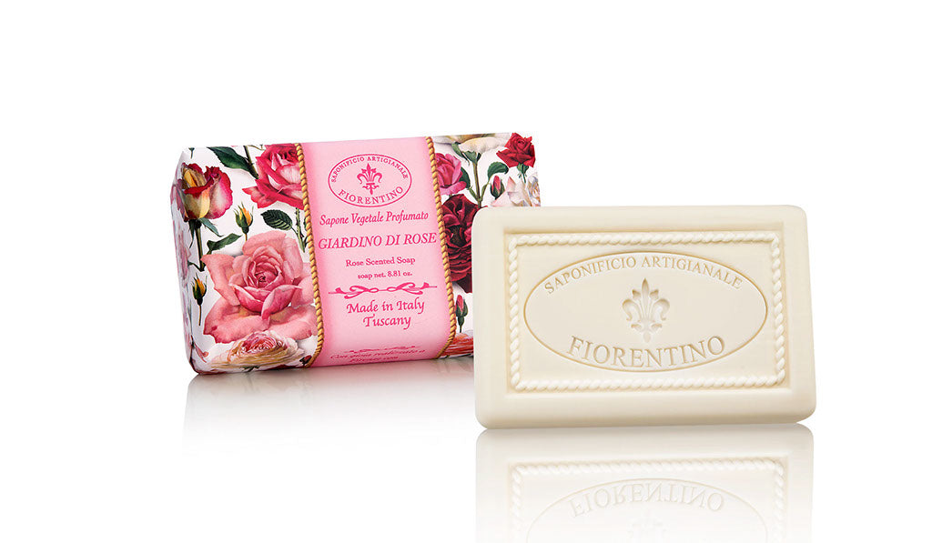 Rose Garden (Giardino di Rose) Scented 8.81oz Soap Bar By Saponificio Artigianale Fiorentino 