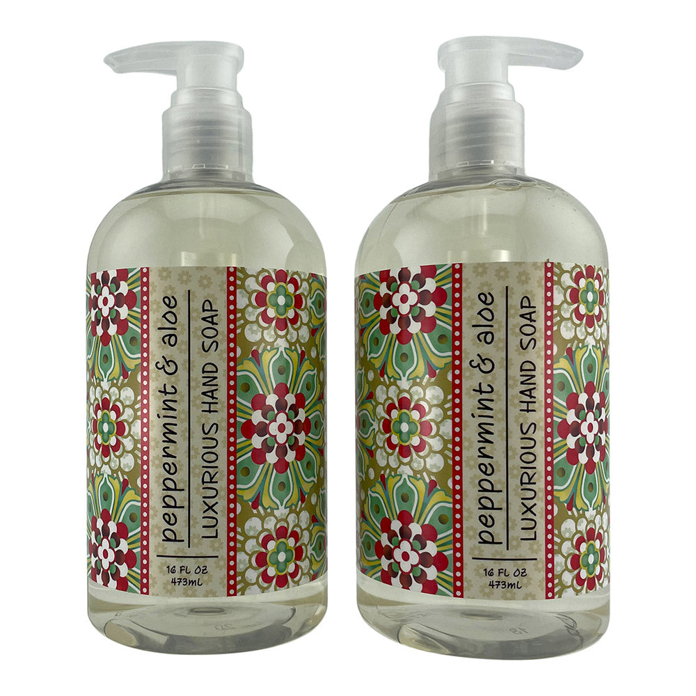 Peppermint & Aloe Scented Liquid Hand Soap 16 Fl. Oz. (2 Pack)