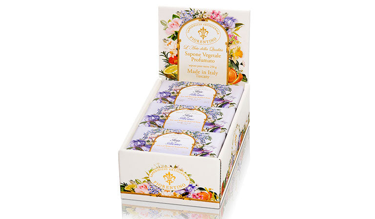 Iris and Westeria (Iris e Glicine) Scented 8.81 oz Soap Bar Box