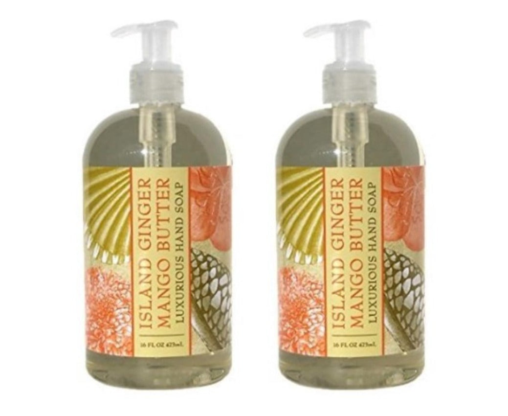 Island Ginger Mango Scented Liquid Hand Soap 16 oz (2 Pack)