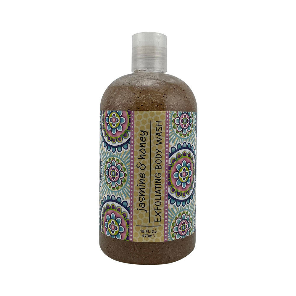 Jasmine & Honey Scented Exfoliating Body Wash 16 oz