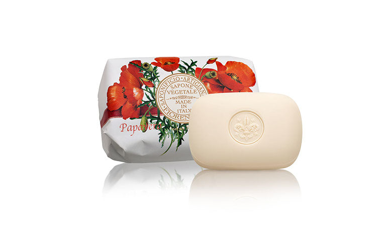 Poppy (Papavero) 7.05 oz Soap Bar By Saponificio Artigianale Fiorentino