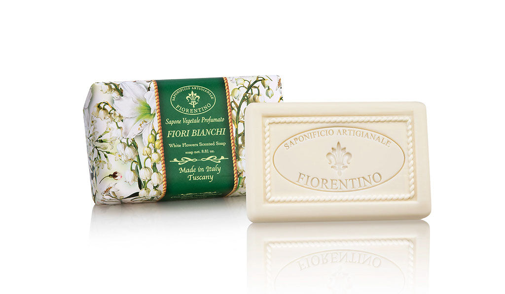 White Flowers (Fiori Bianchi) Scented 8.81 oz Soap Bar By Saponificio Artigianale Fiorentino 