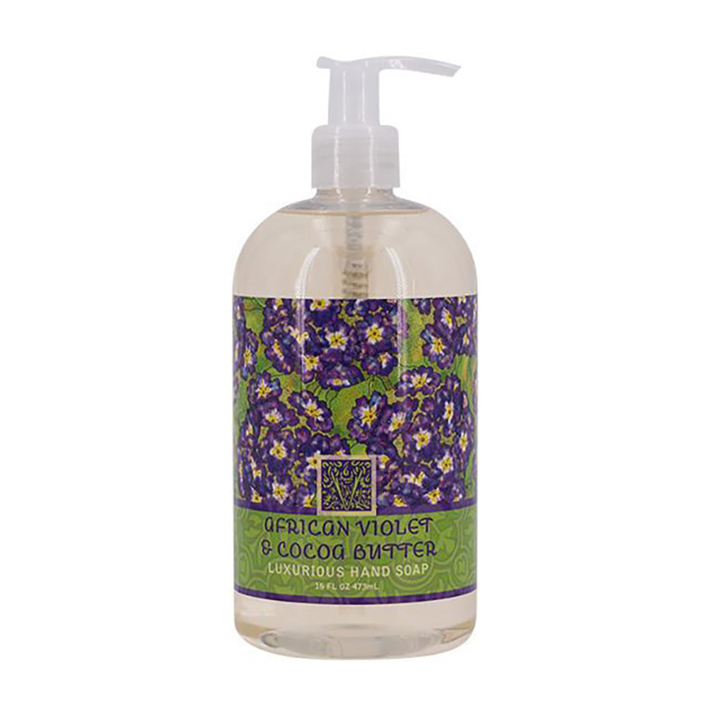 African Violet & Cocoa Butter Scented Liquid Hand Soap 16 oz