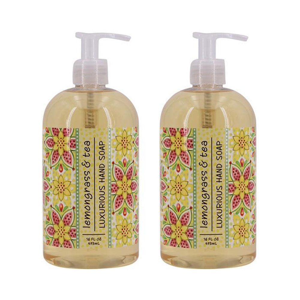 Lemongrass & Tea Scented Liquid Hand Soap 16 oz (2 Pack)