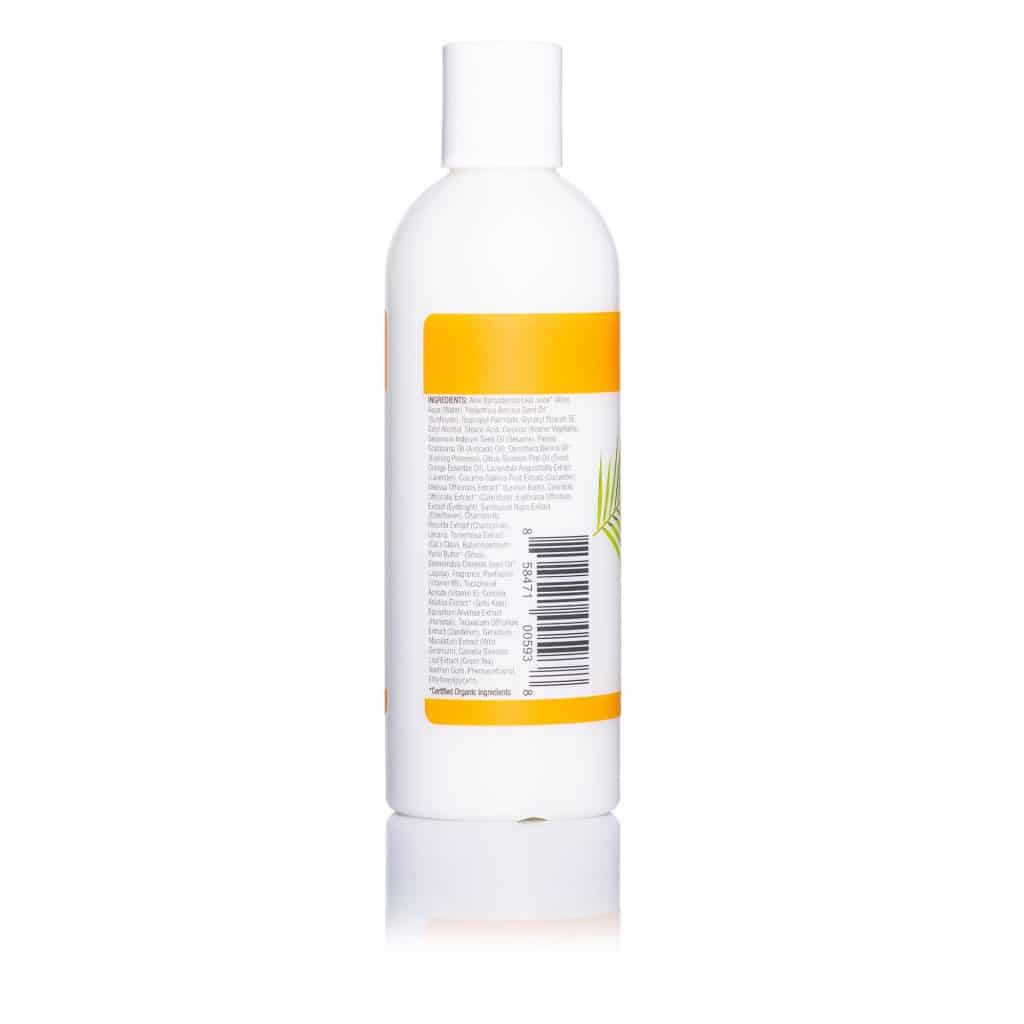 Mango Scented 8 oz Body Lotion Back Of Bottle